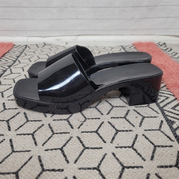Urban Outfitters  UO Gina Platform Slide Sandals in Black, sz 10 - Picture 1 of 13
